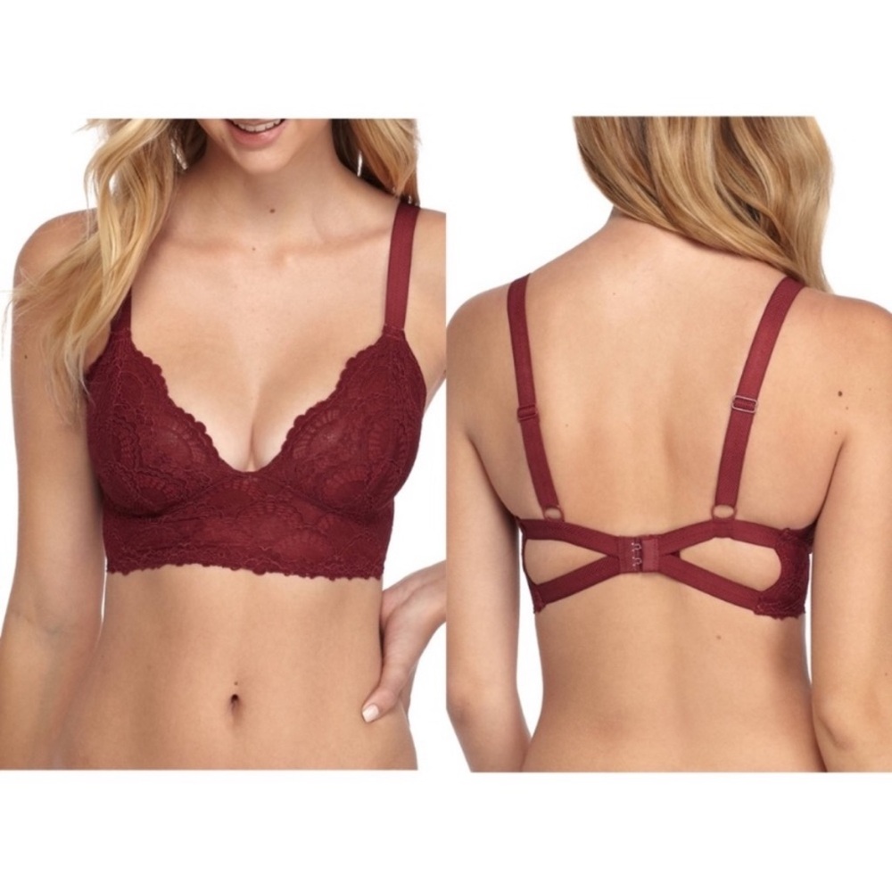Free People Let Me Kiss You Bralette Berry Pink Medium
